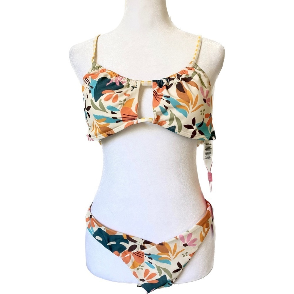 NWT — HEAT Swimwear SummerLove Double Back Strap Bralette & Bikini Size Large
